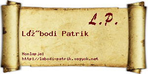 Lábodi Patrik névjegykártya