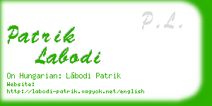 patrik labodi business card